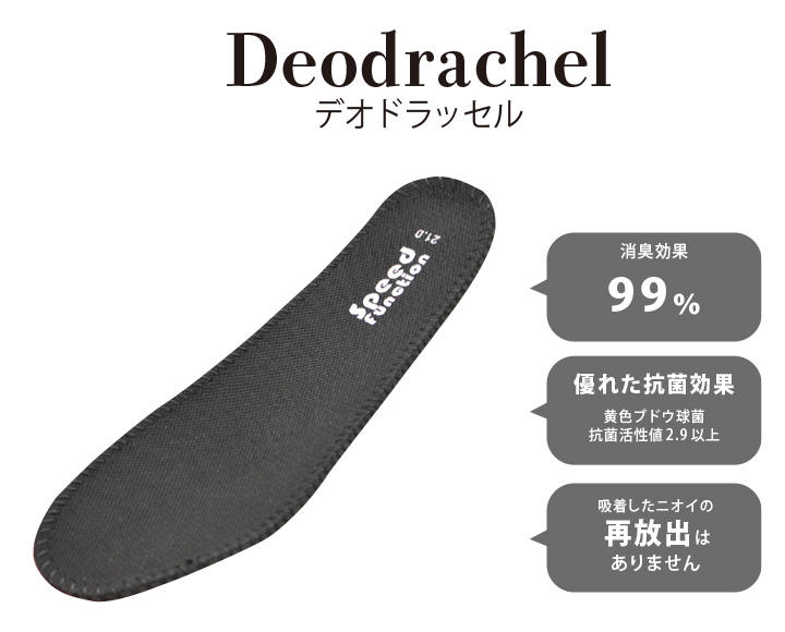 Deodrachel デオドラッセル 消臭効果99% 優れた抗菌効果黄色ブドウ球菌 抗菌活性値2.9以上 吸着したニオイの再放出はありません