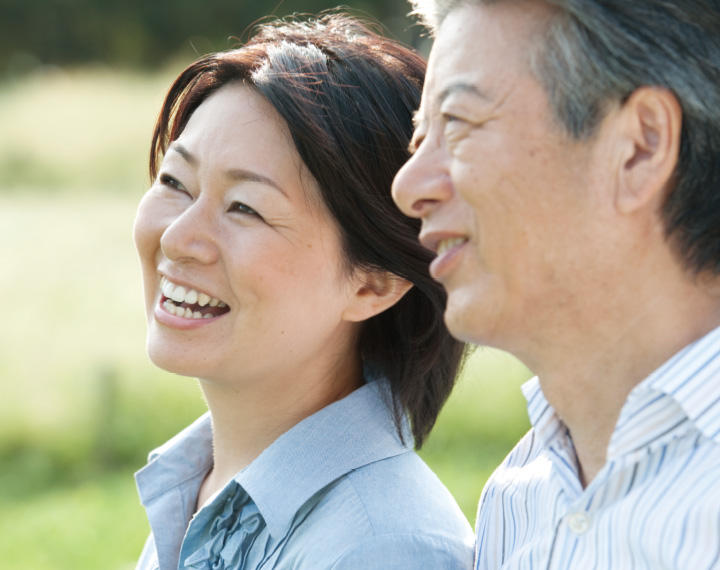 笑顔の夫婦 笑顔の夫婦